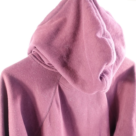 Calvin Klein Performance Maroon Wine Purple Hoodie Kangaroo Pocket Sweater - Picture 6 of 13
